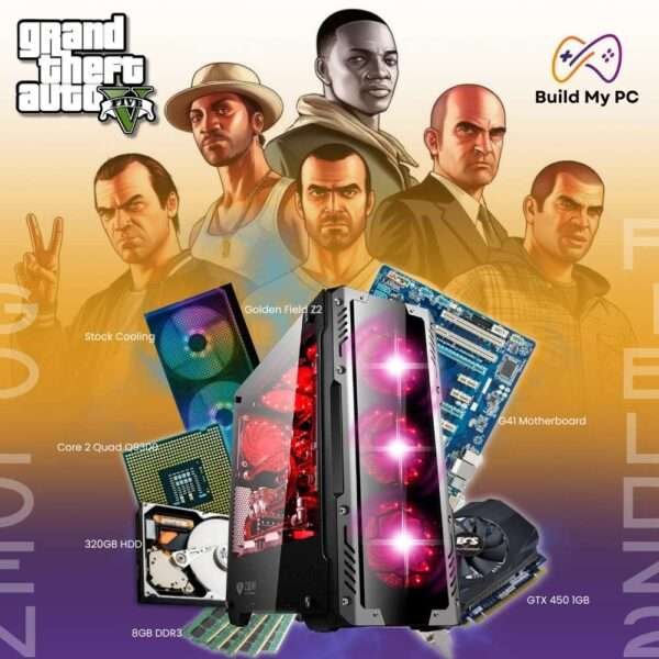 GTA V Gaming PC Standard Edition Golden Field Z2 Gaming Casing Build My PC Kadawatha Sri Lanka