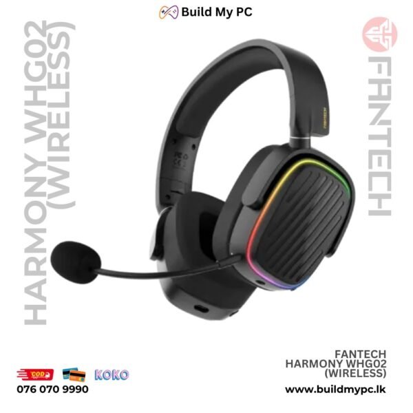 Fantech Harmony WHG02 - Wireless Gaming Headset Build My PC Sri Lanka